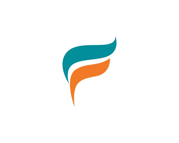 F логотип Пламя огонь логотип природы и символы шаблон — стоковый вектор