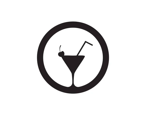 Drick caffe cup logotyp mall vektor ikon design — Stock vektor