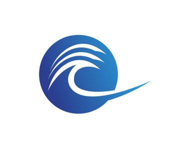 Dalgalar plaj logosu ve semboller simge uygulaması