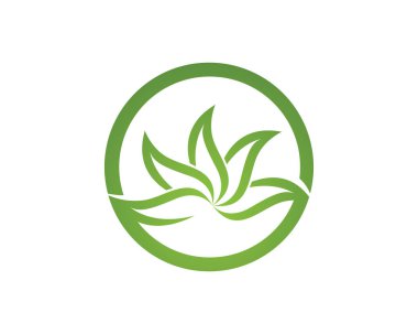 Yeşil yaprak ekolojisi doğa element vektör simgesi..