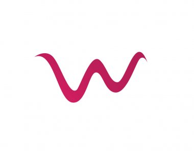 W harfleri iş logosu ve sembolleri şablon..