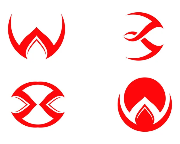 Logotipo tridente mágico e símbolos modelo vetor, — Vetor de Stock