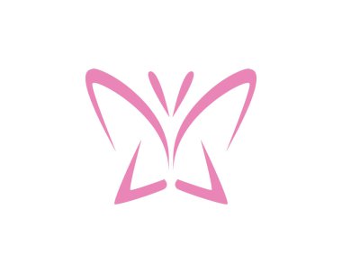 Kelebek kavramsal basit ve renkli bir simge. Logosunu görmeniz gerekir. Vektör illustr