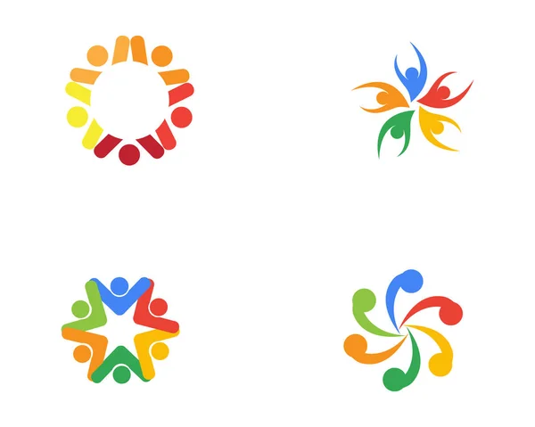 Community People Care-logotypen och symbolmallen,, — Stock vektor