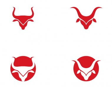 Boğa boğa Logo şablonu vektör simge tasarlamak,