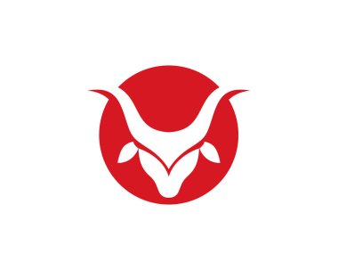 Boğa boğa Logo şablonu vektör simge tasarlamak,