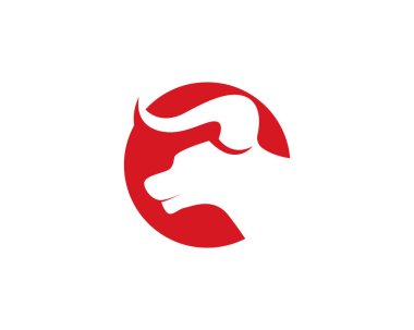 Boğa boğa Logo şablonu vektör simge tasarlamak,