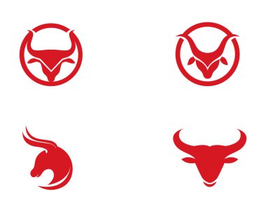 Boğa boğa Logo şablonu vektör simge tasarlamak,