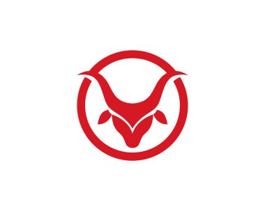 Boğa boğa Logo şablonu vektör simge tasarlamak,