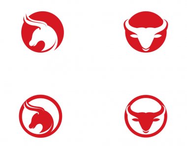 Boğa boğa Logo şablonu vektör simge tasarlamak,