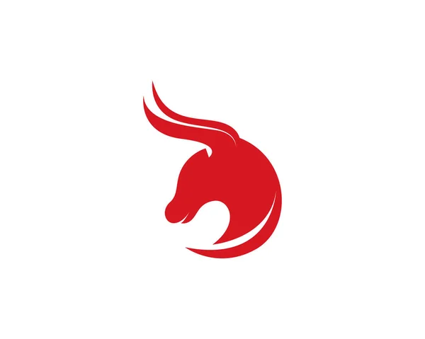 Bull Taurus Logo Template vector icon illustration, — Stock Vector