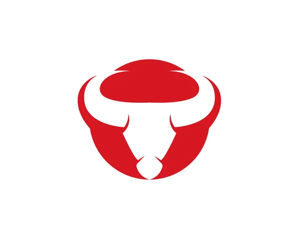 Toro Tauro Logo Plantilla vector icono ilustración , — Archivo Imágenes Vectoriales