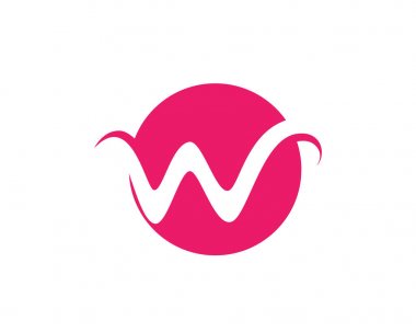 W harfleri iş logosu ve sembolleri şablon,