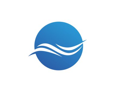 Su Dalgası sembolü ve simge logo şablonu vektörü.