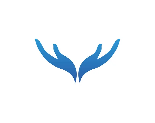 Aide main logo et symboles modèle icônes app — Image vectorielle