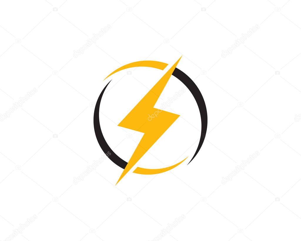 lightning icon logo and symbols