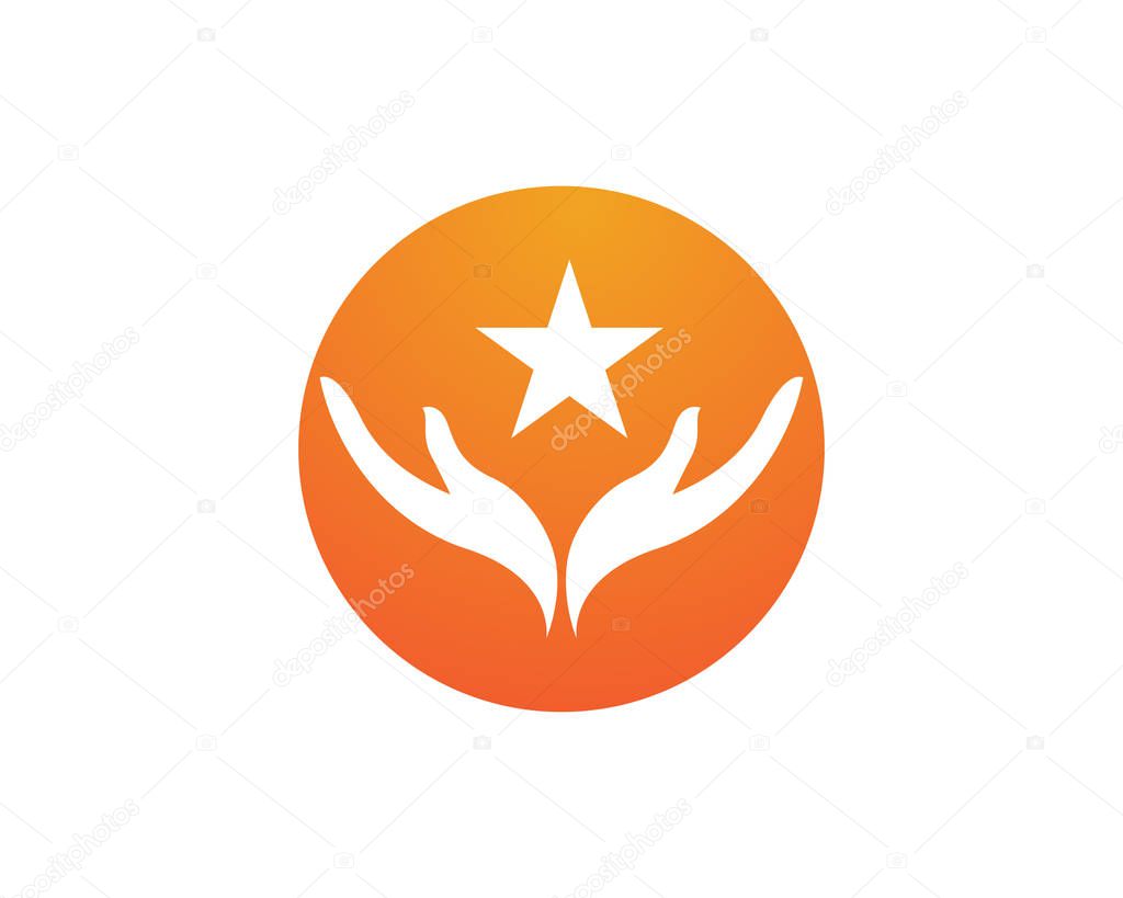 Hand help logo and symbols template icons ap