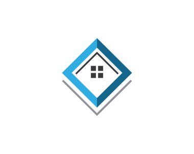özellik ev ve ev logo şablonu vektör,