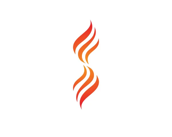 Шаблон логотипа и символов пламени огня, — стоковый вектор