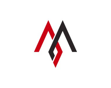 M Harfi Logo İş Şablonu Vektör simgesi,