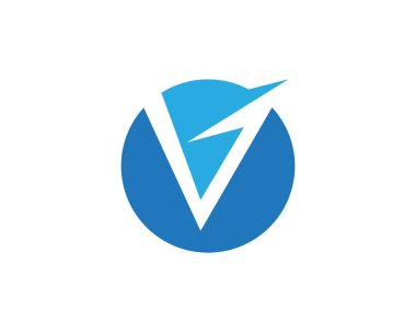 V harfler iş logo ve sembolleri şablonu,