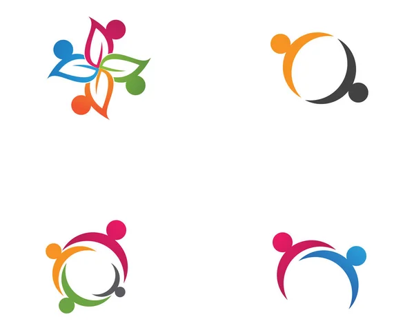 Community People Care-logotypen och symbolmallen,, — Stock vektor