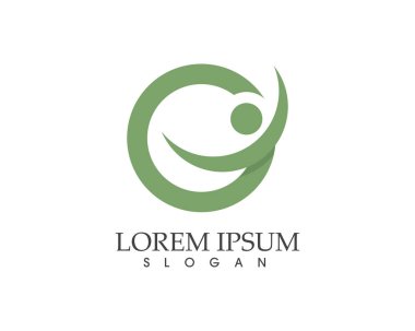 İnsan karakteri logo işareti, sağlık logo. Doğa logo işareti. Gr