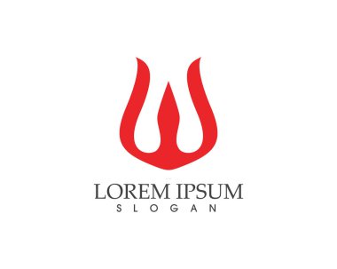 Sihirli mızrak logosu ve semboller şablon vektörü