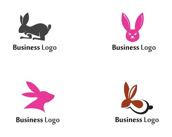 Кролик Логотип шаблон векторний дизайн іконок шаблон додаток — стоковий вектор