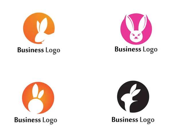 Królik Logo szablon wektor ikona projekt szablonu aplikacji — Wektor stockowy