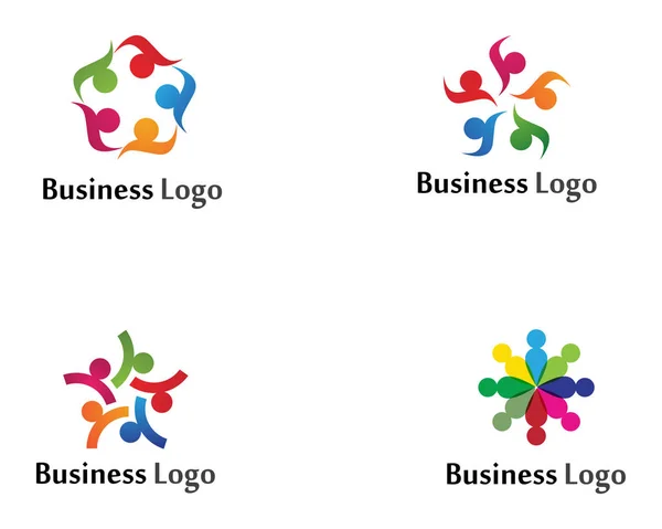 Comunidad grupo cebolla personas cuidado logo y símbolos plantilla — Vector de stock