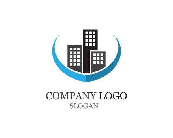 Apartamento Logotipo de diseño para empresa signo corporativo — Vector de stock
