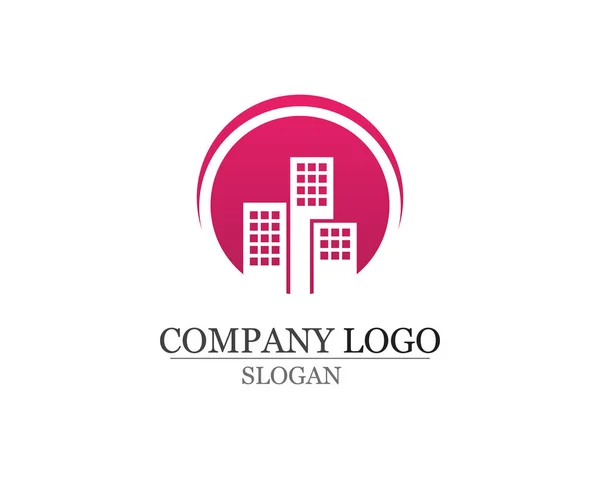 Apartamento Design de Logo para empresa sinal corporativo —  Vetores de Stock