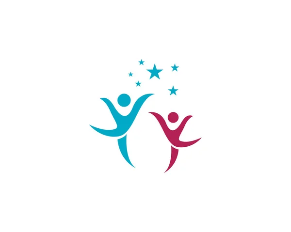 Adoption bébé et soins communautaires Modèle de logo icône vectorielle — Image vectorielle