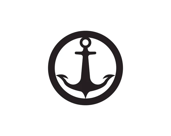 Logo di ancoraggio e icone vettoriali modello simbolo — Vettoriale Stock