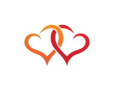 Logo ve sembolleri vektör şablon simgeleri seviyorum 