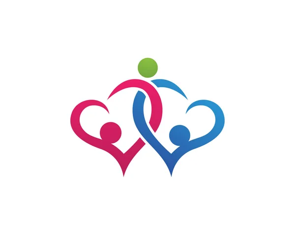 Adoption Baby und Community Care Logo Vorlage Vektorsymbol — Stockvektor