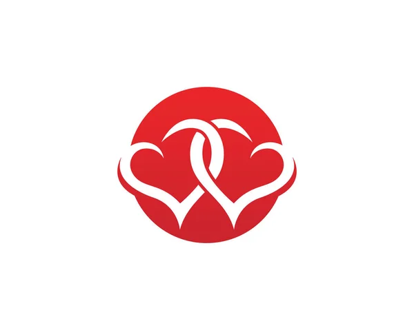 Logotipo de amor y símbolos Vector Plantilla iconos — Vector de stock