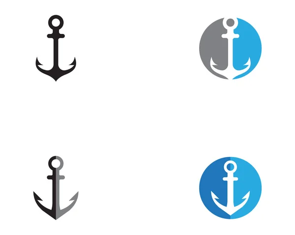 Anker-Logo und Symbolvorlage Vektorsymbole App — Stockvektor