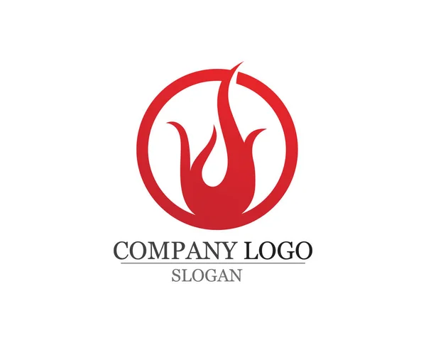Ateş Alev Logo şablonu vektör simge petrol gaz ve enerji — Stok Vektör
