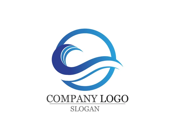 Wellen Strand Logo und Symbole Vorlage Symbole App — Stockvektor