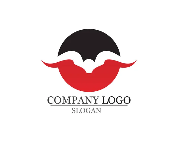 Stierhorn-Logo und Symbolvorlagen-Symbole App — Stockvektor