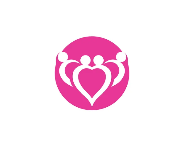 Любов сім'я догляд логотип і символи шаблон — стоковий вектор