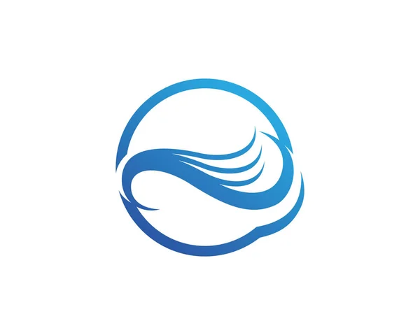 Simbolo e icona Water Wave Logo Template vector — Vettoriale Stock