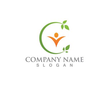 insanlar logo ve sembolleri şablon vektör çizim ağaç 