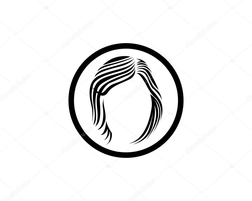 hair woman and face logo