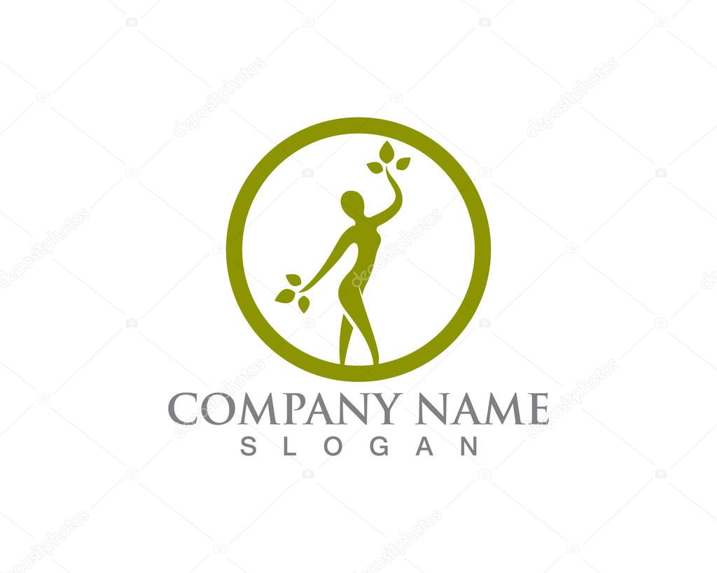 Salon woman  logo and symbols