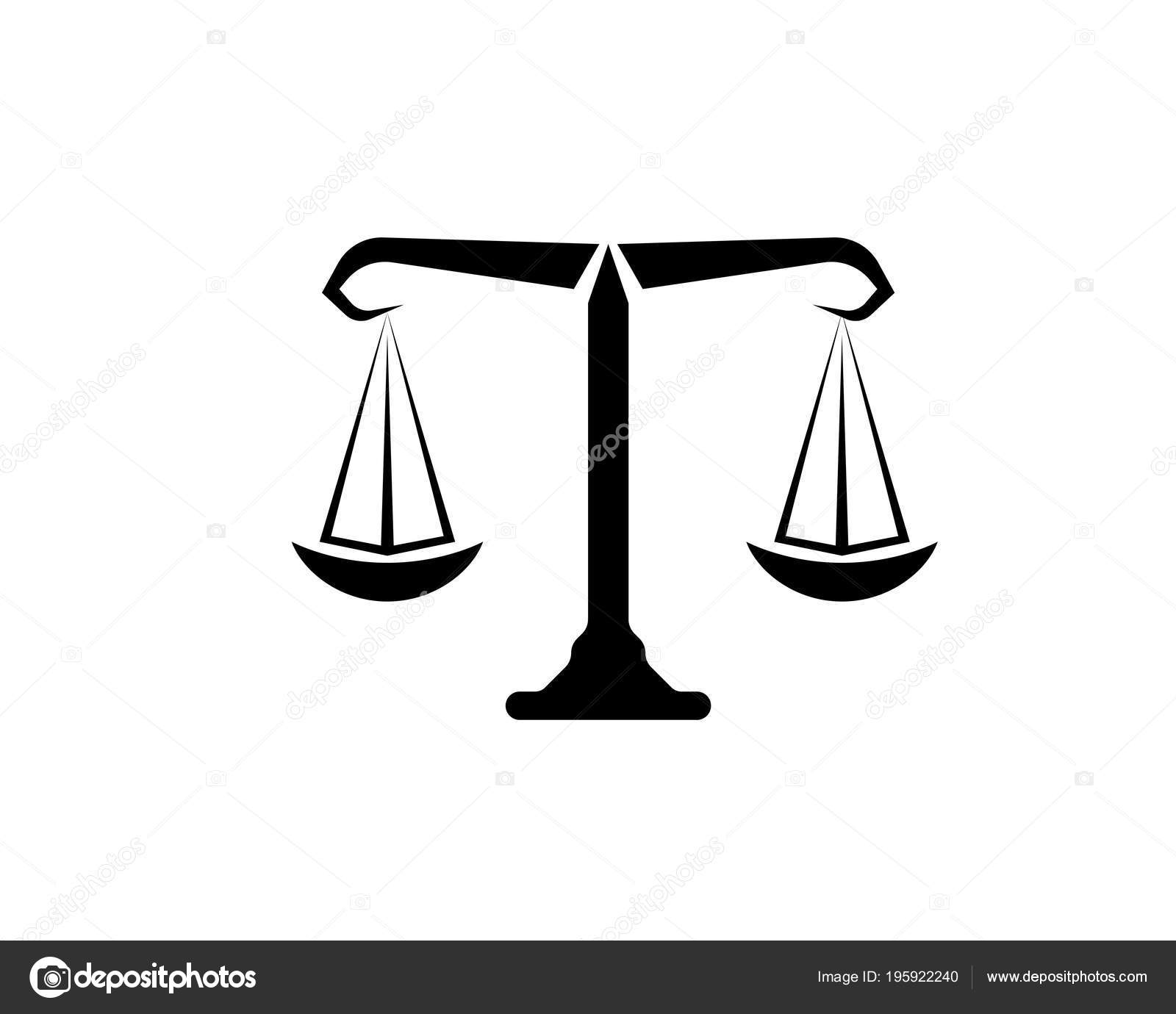 Justice Lawyer Logo Symbols Template Icons Stock Vector