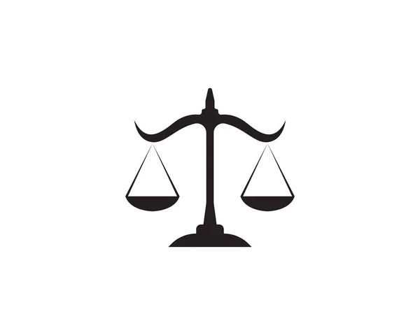 Giustizia Avvocato Logo Simboli Modello Icone — Vettoriale Stock