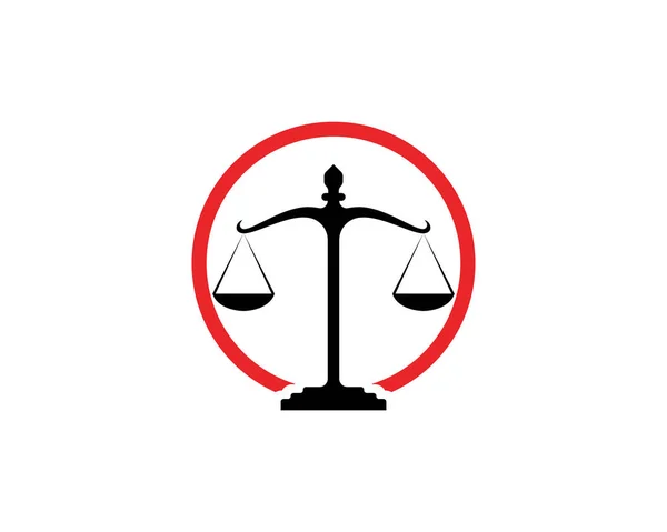 Juiz Advogado Logotipo Símbolos Modelo —  Vetores de Stock